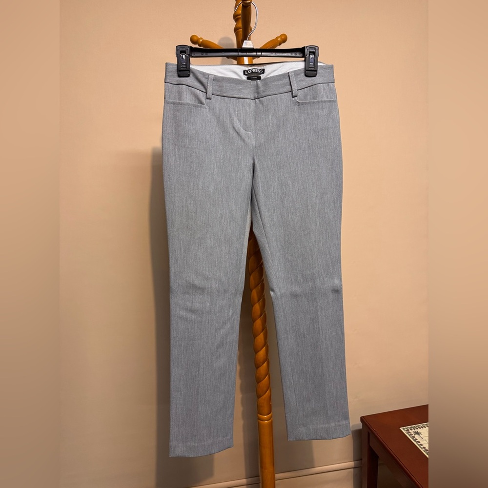 Women’s Express Light Grey Columnist Dress Pants Size 0 Short New